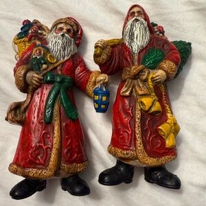 Vintage Santa Claus Retro Figurines Free Standing Decor Plastic 7.5" Hong Kong